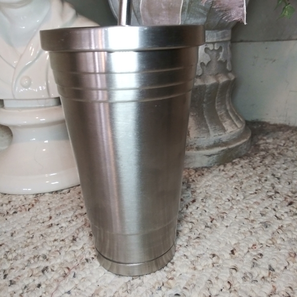 Starbucks Rare 2012 Stainless Steel 16 Ounce Insulated Siren Cold Cup With Straw - Picture 6 of 15